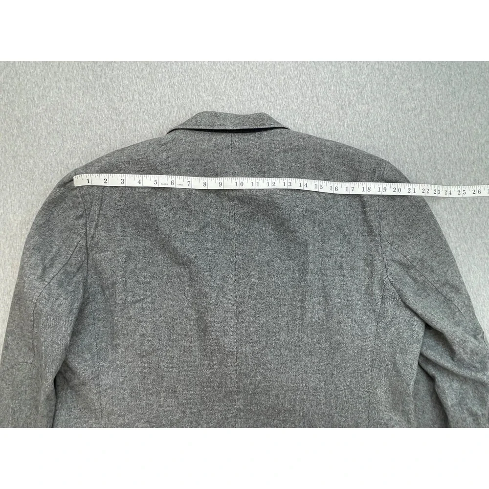 Banana Republic Blazer Men 44R Gray Heathered 100% Cotton 2-Button Single Breast